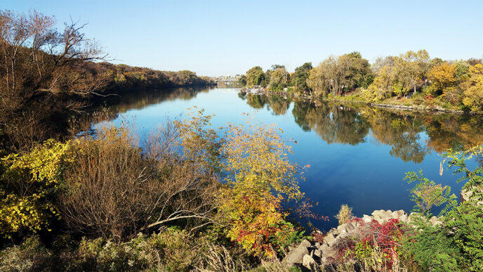 The Calumet river in autumn.