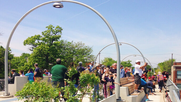 |Groundbreaking for The 606|Artist's rendering of Julia de Burgos Park