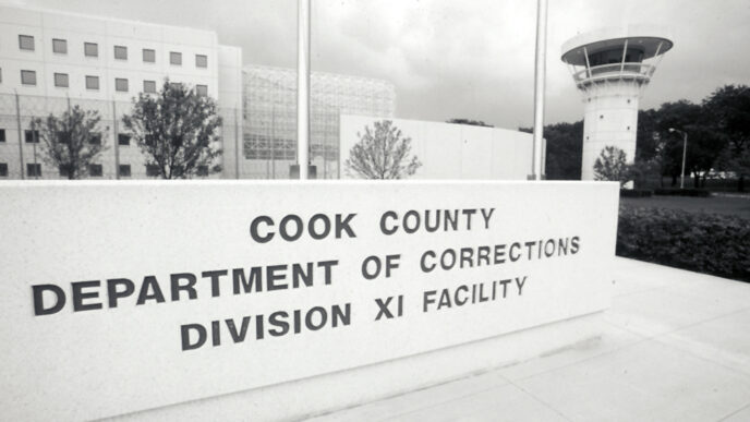 Exterior of Cook County Jail.