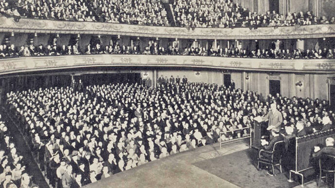 Interior of Chicago's Orchestra Hall.