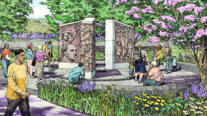 Artist's rendering of the MLK monument.