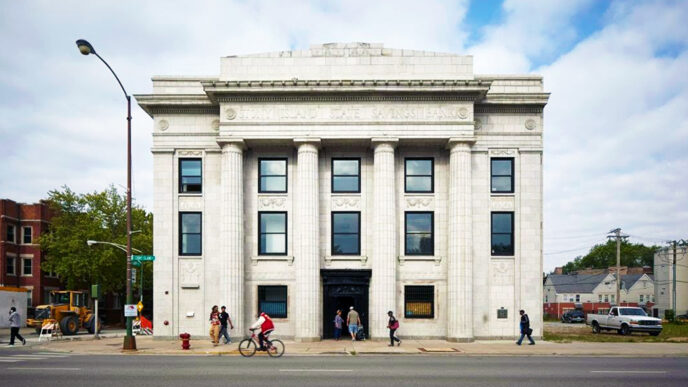 Exterior of the Stony Island Arts Bank.