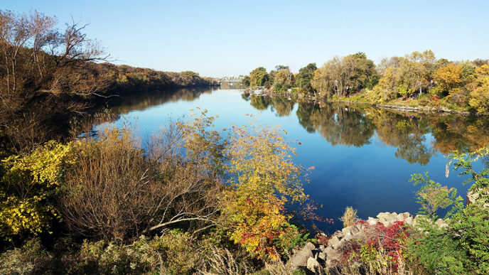 The Calumet river in autumn.